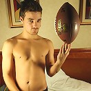 Athletic stud Krys jerks off in his jock strap.