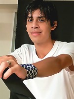 Latino boy wanks off while working out